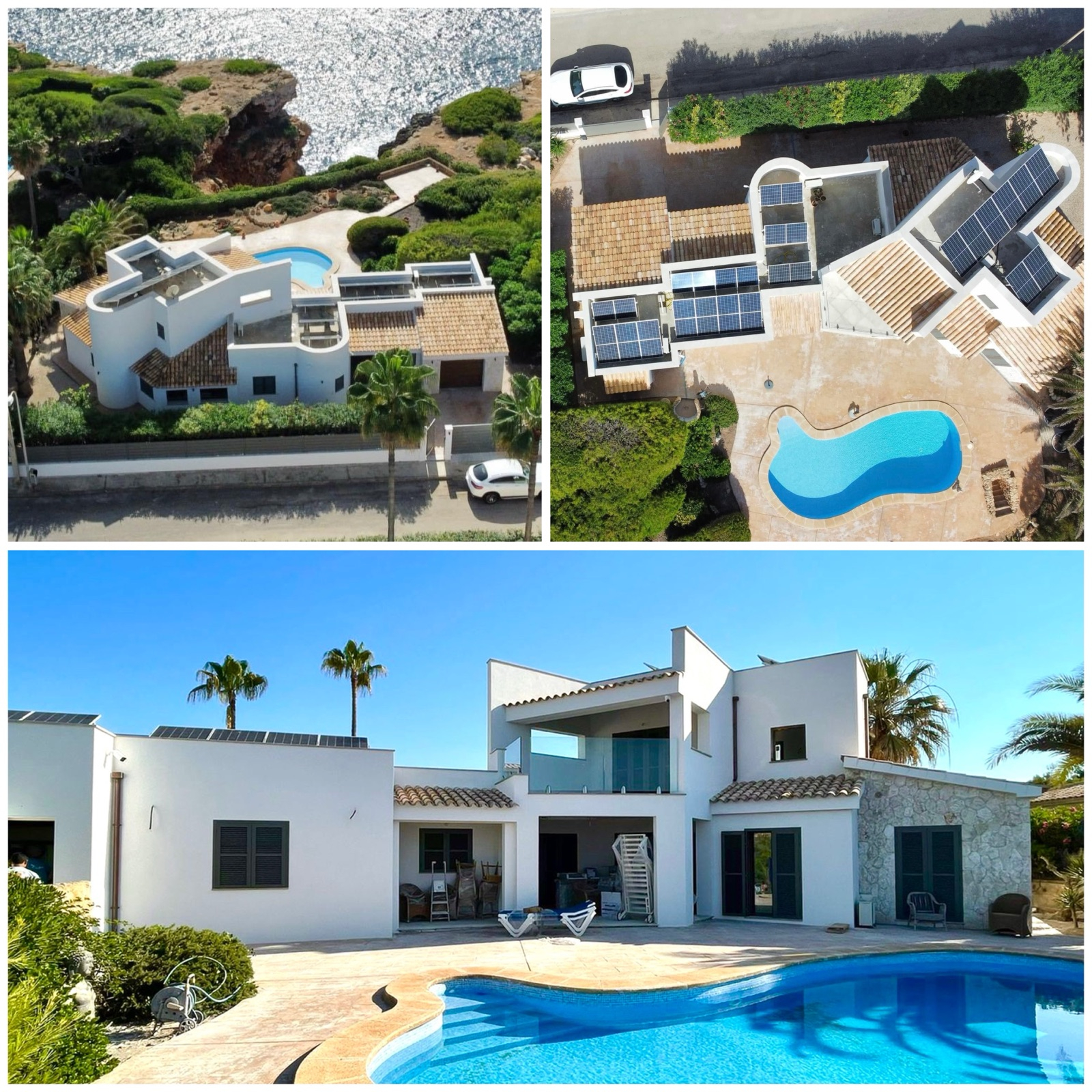 Nachher – sanierte Villa mit neuem Pool und Photovoltaik